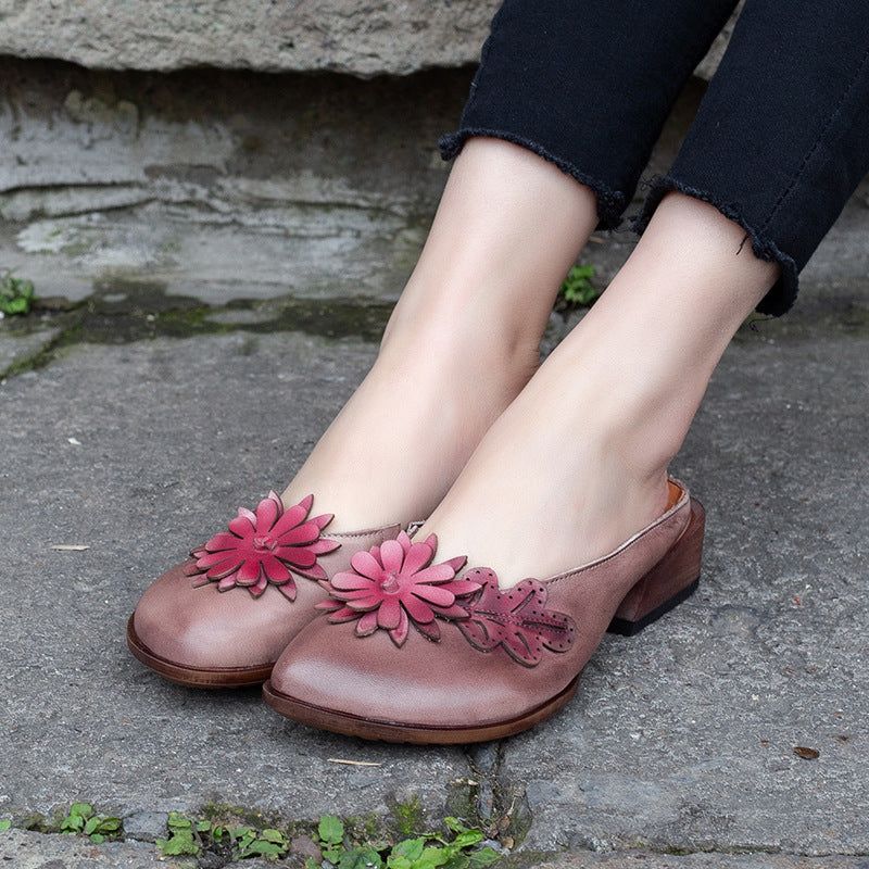 Sommer-retro-blumen-hausschuhe | Geschenk Schuhe