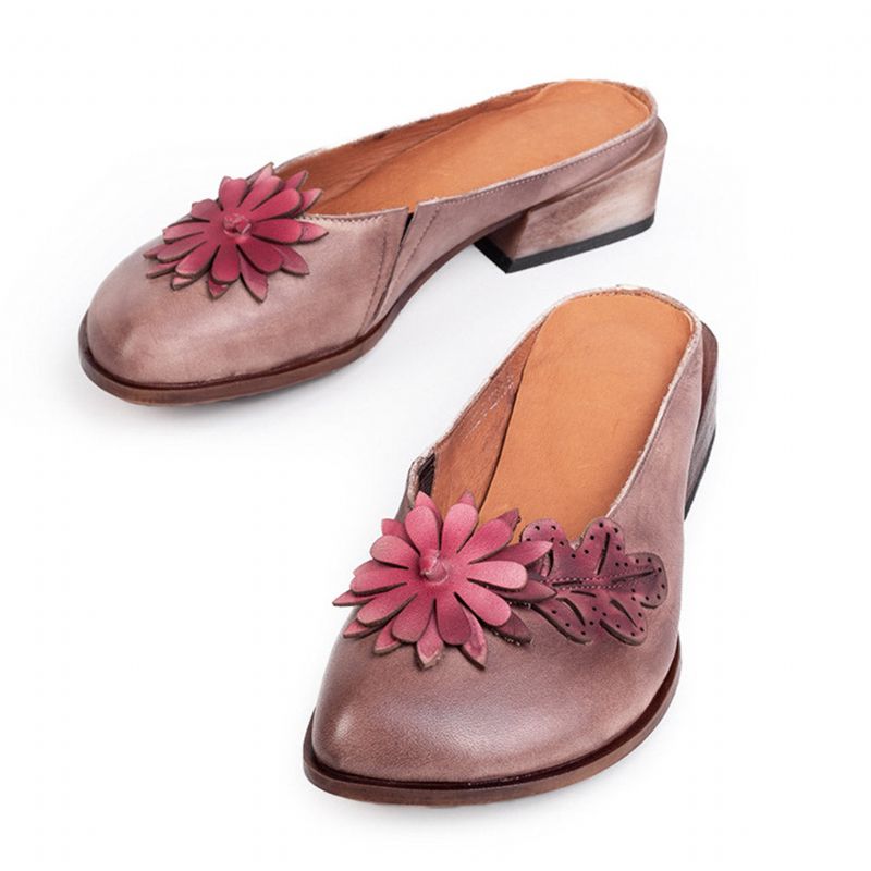 Sommer-retro-blumen-hausschuhe | Geschenk Schuhe