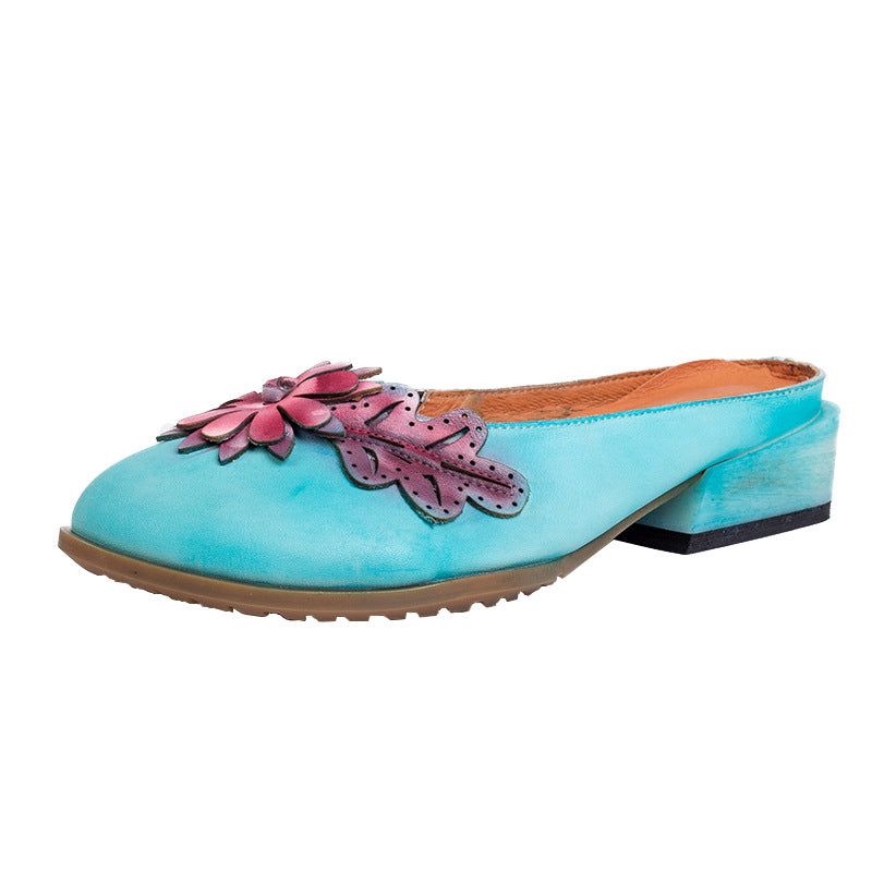 Sommer-retro-blumen-hausschuhe | Geschenk Schuhe