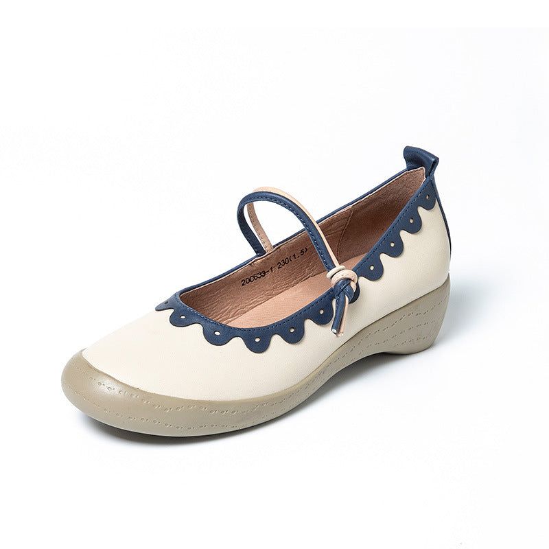 Spring Bequeme Damenschuhe Aus Leder