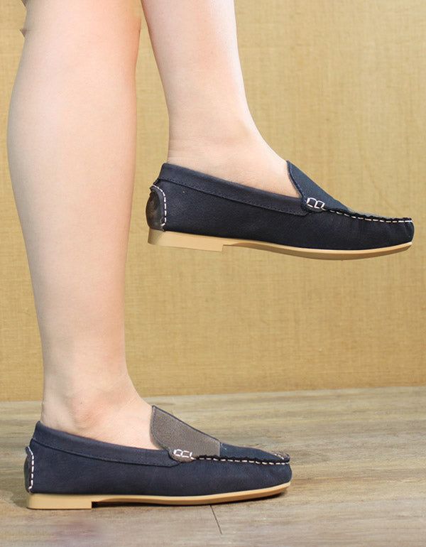 Spring Flache Handgefertigte Lederloafer