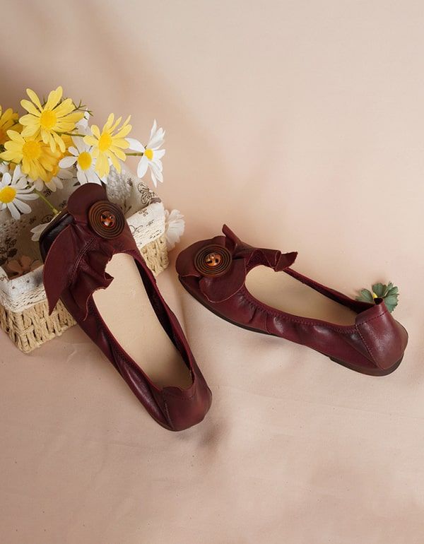 Spring Handmade Soft Leather Slip-on Flache Schuhe