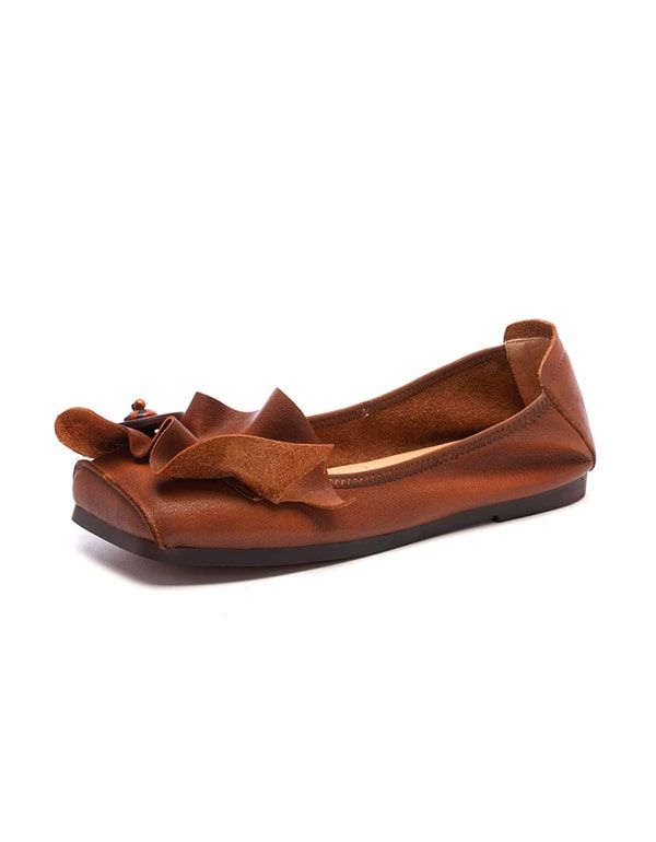 Spring Handmade Soft Leather Slip-on Flache Schuhe