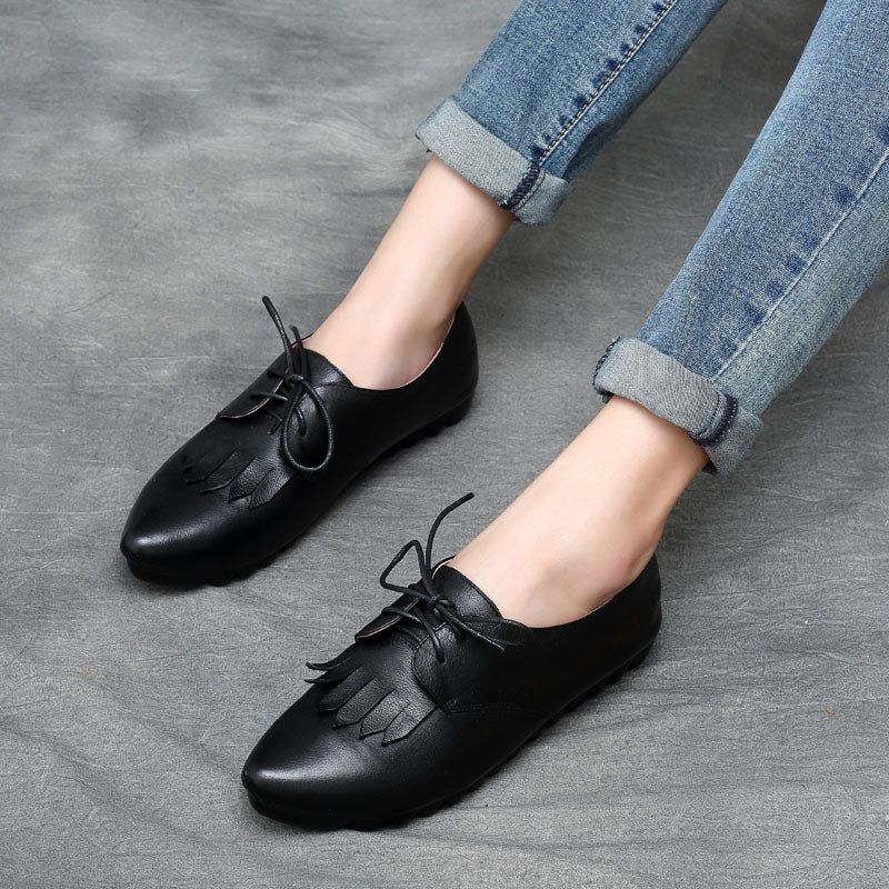 Spring Handsome Pointed Soft Flats Im Britischen Stil | Geschenkschuhe