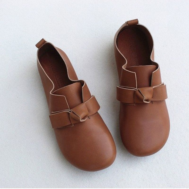 Spring Leather Bowknot Cute Ballerinas 35-41