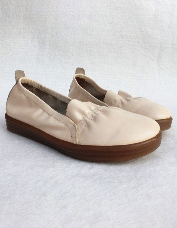 Spring Leather Flats Handgemachte Wanderschuhe 35-41