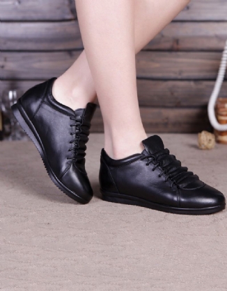 Spring Soft Leather Bequeme Damenschuhe