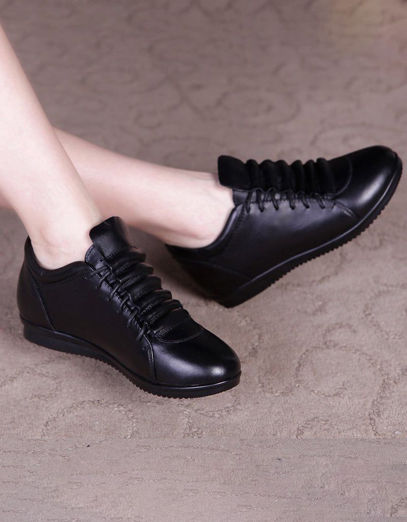 Spring Soft Leather Bequeme Damenschuhe