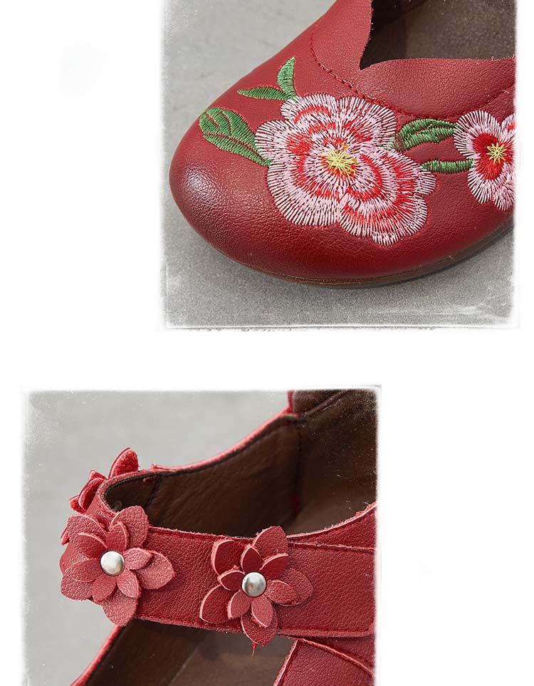 Ethnische Art-stickerei-blumen-retro Klobige Sandalen