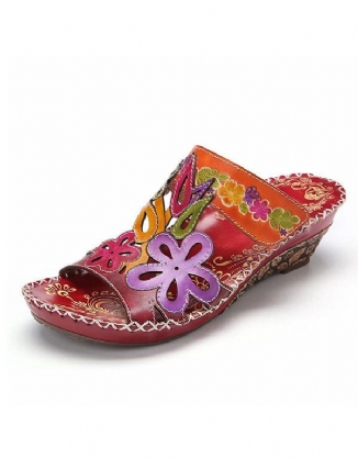 Flip Flops Retro Ethnische Handgefertigte Hausschuhe 36-42