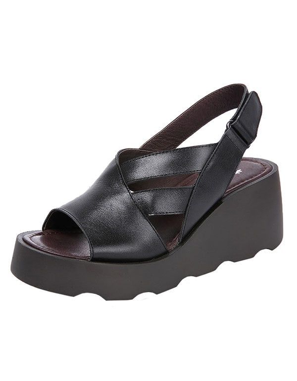 Damenmode Fischzehe Keil Sandalen Slingback