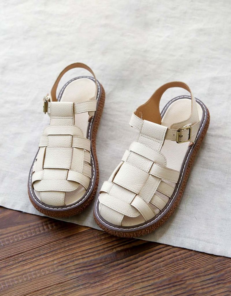 Handgefertigte Retro-sandalen Aus Leder