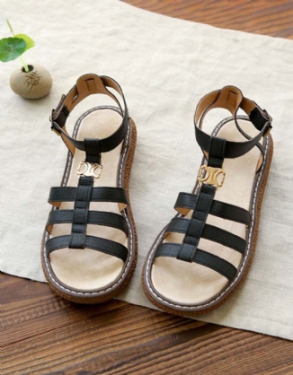 Handgemachte Retro Riemchensandalen Urlaub