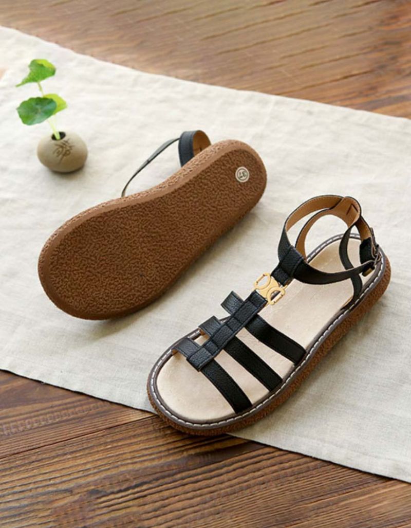 Handgemachte Retro Riemchensandalen Urlaub