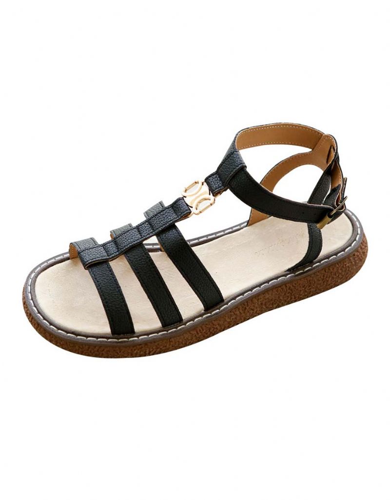 Handgemachte Retro Riemchensandalen Urlaub