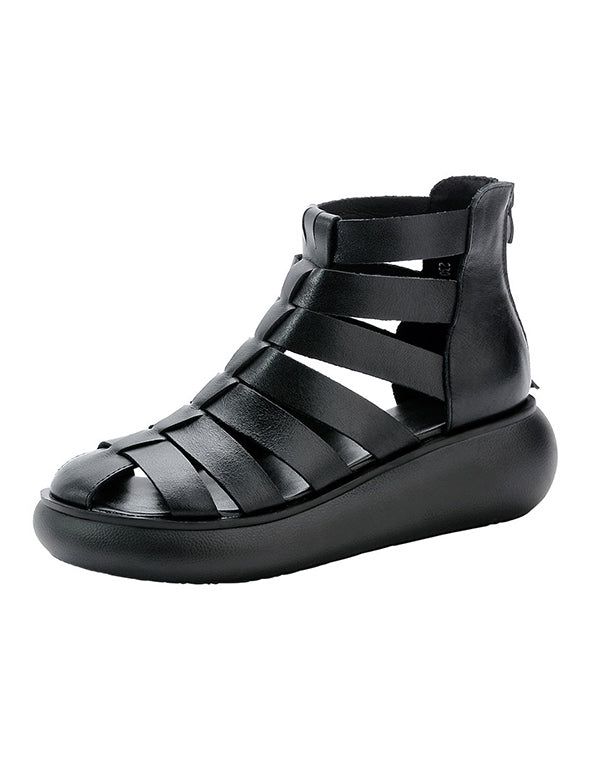 Retro Rome Riemchenkeilsandalen Für Damen