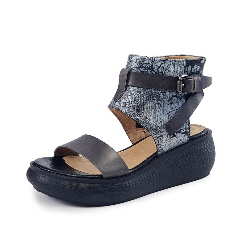 Sommer-frauen-leder-plateau-sandalen