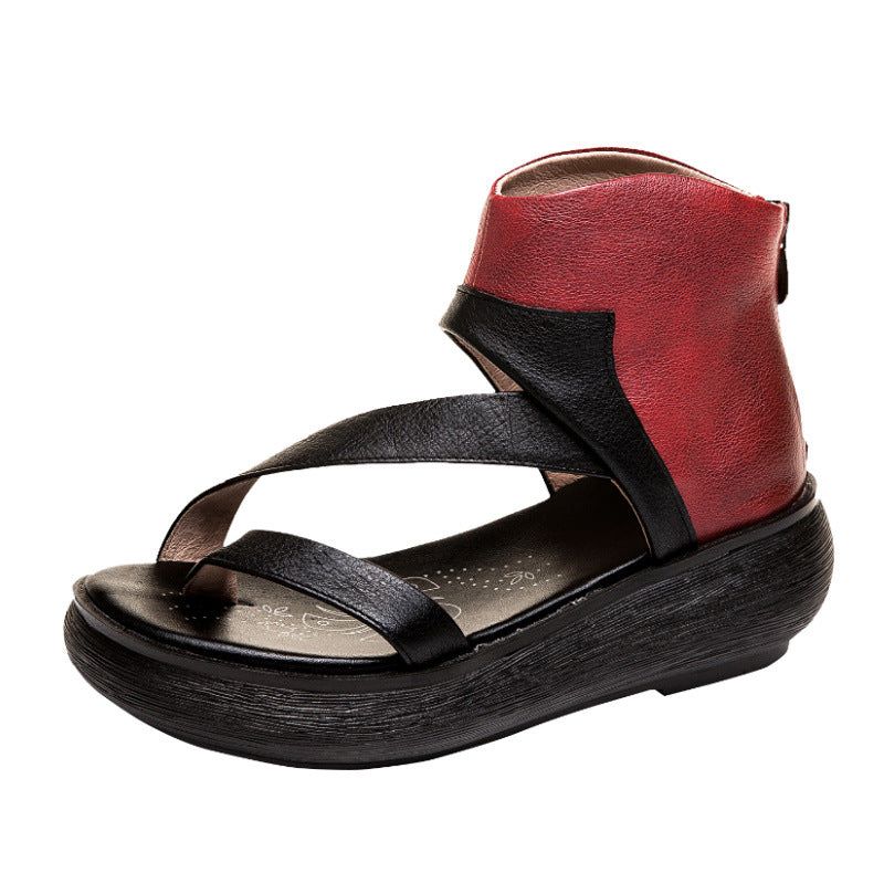 Sommer-keil-retro-fashion-riemen-sandalen