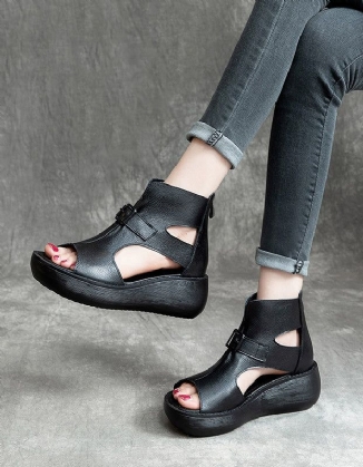 Sommerliche Cut-out Fish Toe Wedges