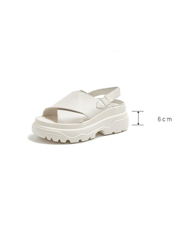 Sommerliche Retro-plateau-sandalen Für Damen Mit Aussparungen