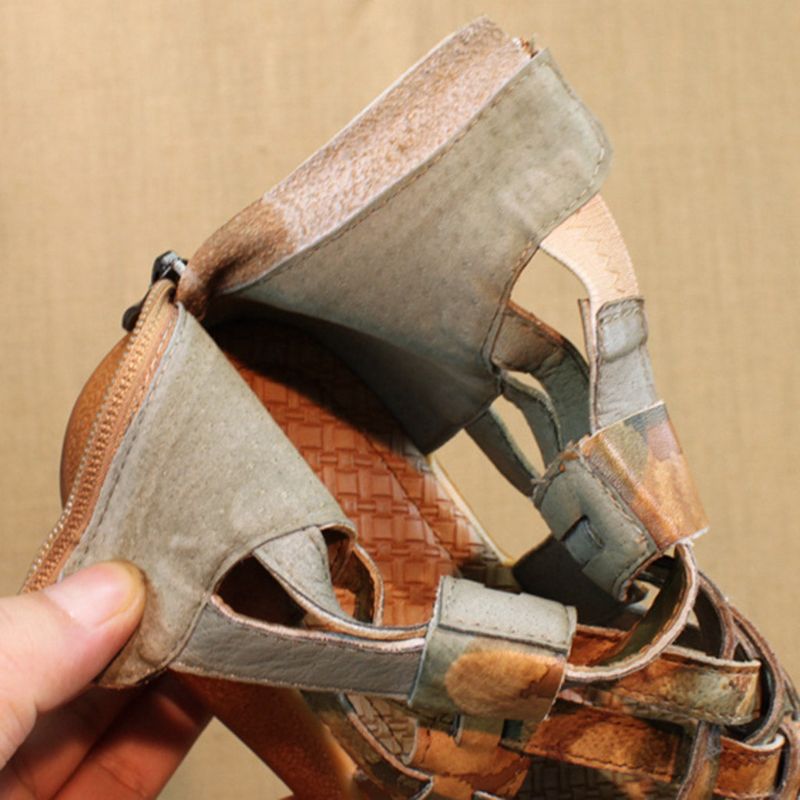 Summer Vintage Wedge Woven Sandalen