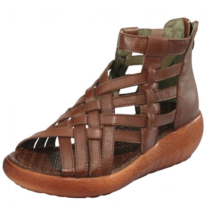 Summer Vintage Wedge Woven Sandalen