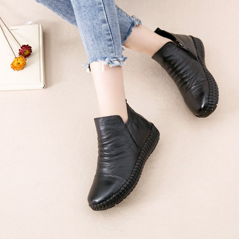 Casual Leder Damen Retro Schuhe 35-42