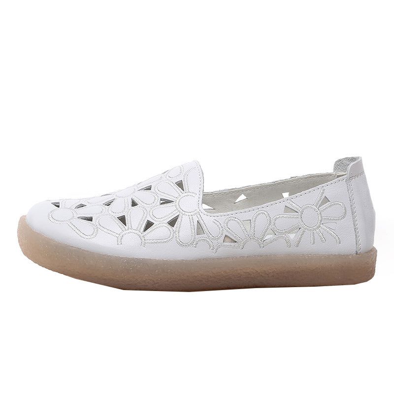 Hohle Leder Damen Casual Flats 34-41 | Geschenk Schuhe