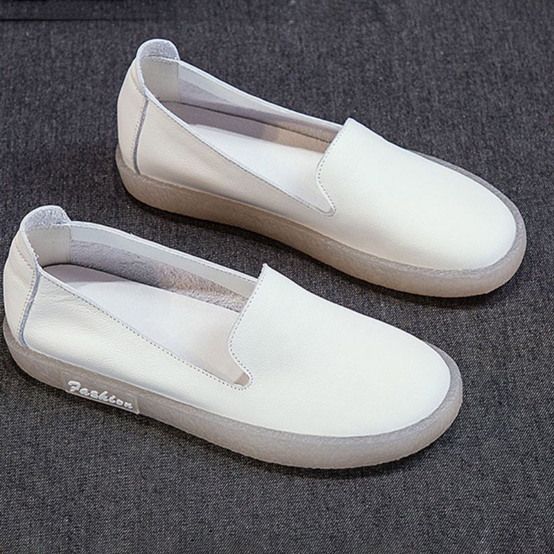 Lässige Weiche Damen-flats-weiß | 35-41