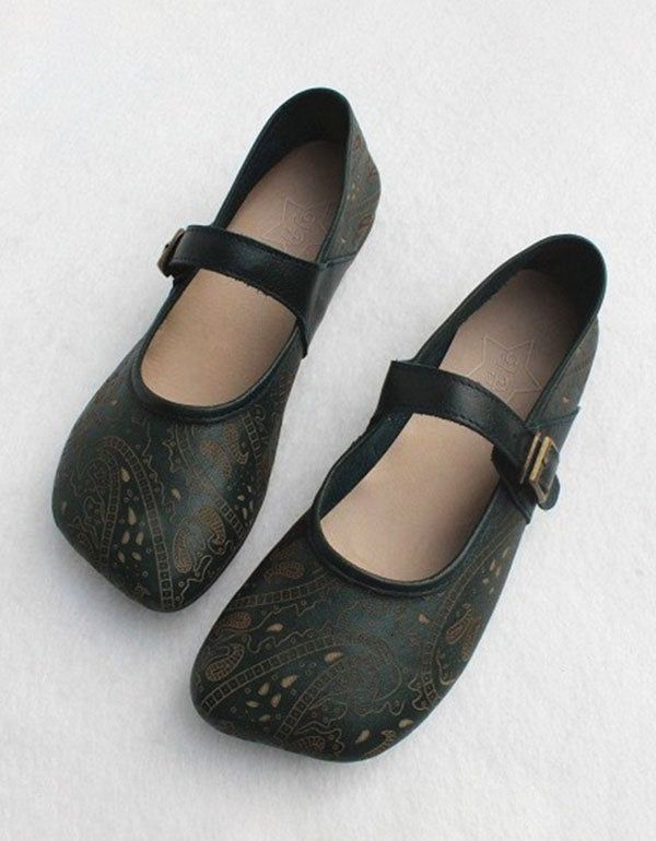 Sommer Flats Retro Leder Handmade 35-41