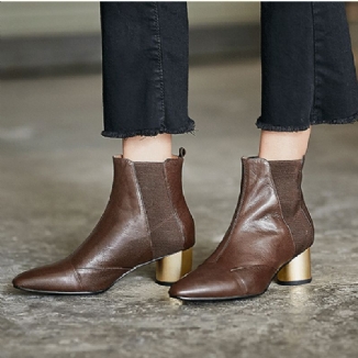 Spring Chelsea Boots Mit Dickem Absatz Und Spitzem Absatz 35-41