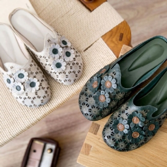 Summer Vintage Flowers Bequeme Hausschuhe 35-41