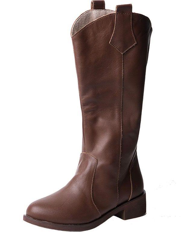 Winter-herbst-handgefertigte Retro-leder-reise-lange Stiefel