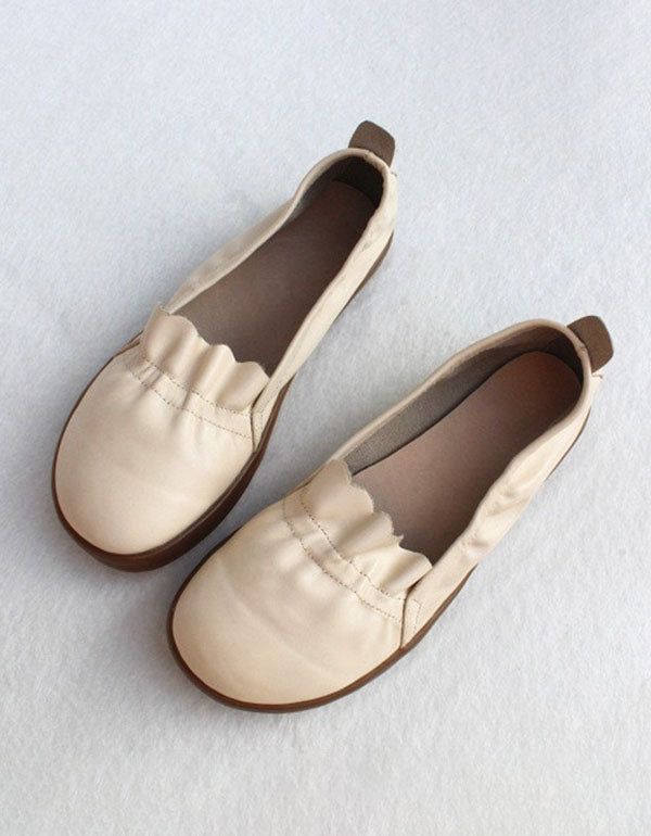 Spring Leather Flats Handgemachte Wanderschuhe 35-41