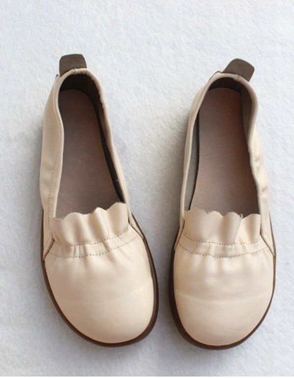 Spring Leather Flats Handgemachte Wanderschuhe 35-41