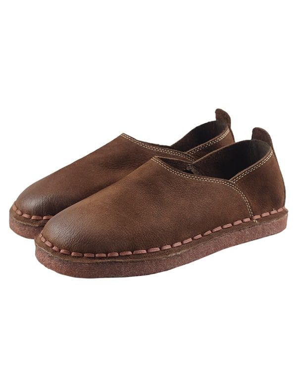 Bequeme Handgefertigte Retro-schuhe Aus Weichem Leder Für Herren