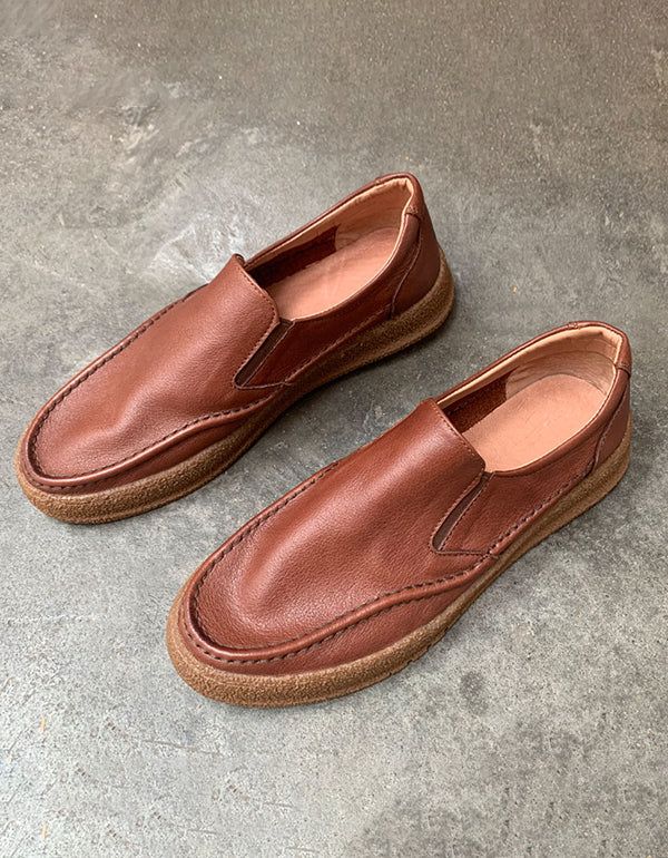 Bequemer Retro-slipper Aus Leder Für Herren