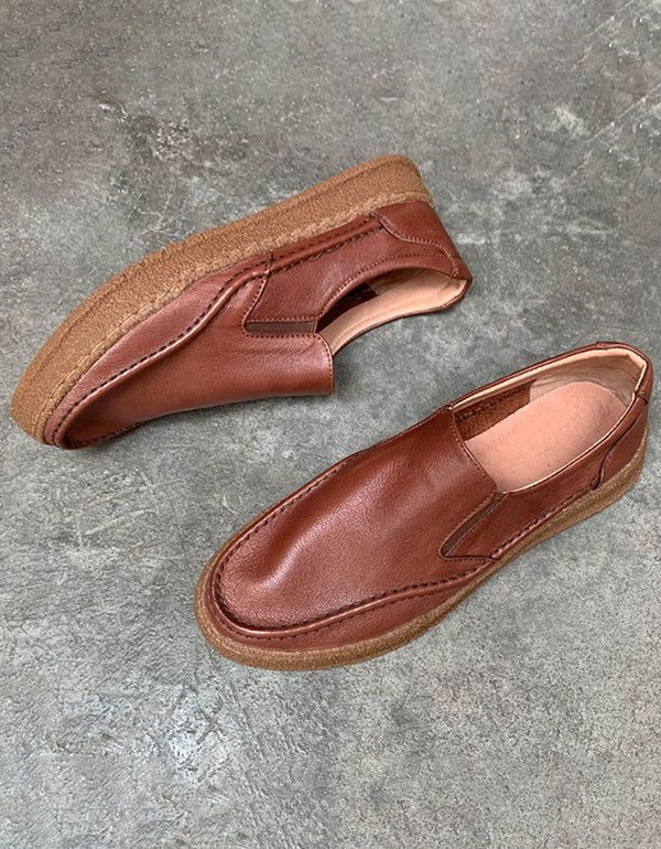 Bequemer Retro-slipper Aus Leder Für Herren