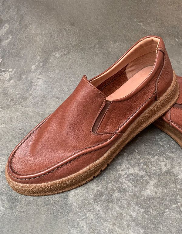 Bequemer Retro-slipper Aus Leder Für Herren