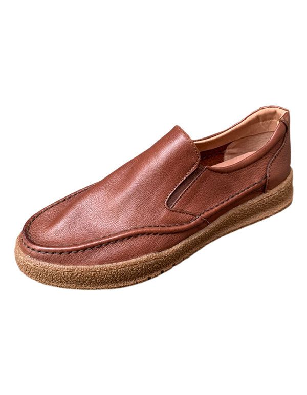 Bequemer Retro-slipper Aus Leder Für Herren