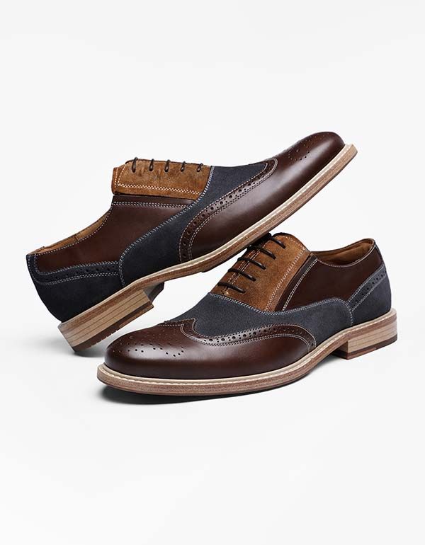 Handgefertigte Herren-oxfordschuhe Aus Britischem Bullock-wildleder