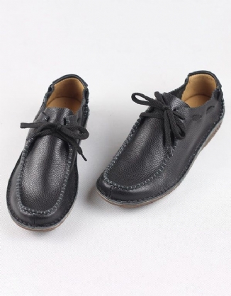 Handgefertigte Retro-loafer Aus Weichem Leder Für Herren