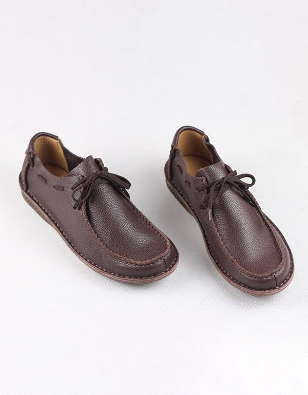 Handgefertigte Retro-loafer Aus Weichem Leder Für Herren