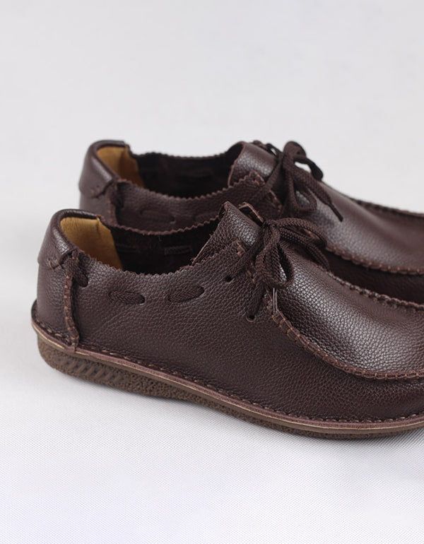 Handgefertigte Retro-loafer Aus Weichem Leder Für Herren