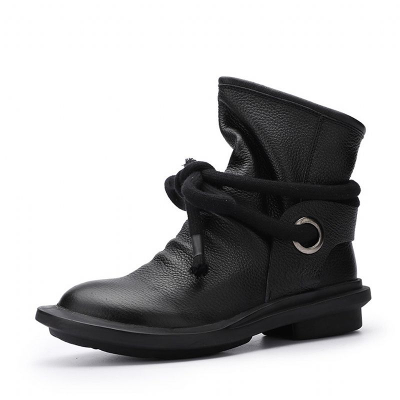 Bequeme Winterstiefel Aus Leder Im Retro-stil | Geschenk Schuhe