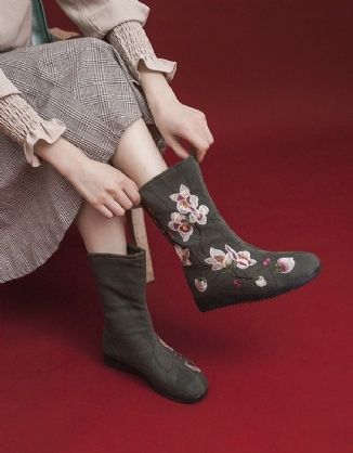 Bestickte Winter-baumwollstiefel Im Chinesischen Ethno-stil