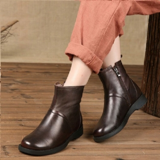 Damen Handgefertigte Plüsch-retro-stiefel| Geschenk Schuhe