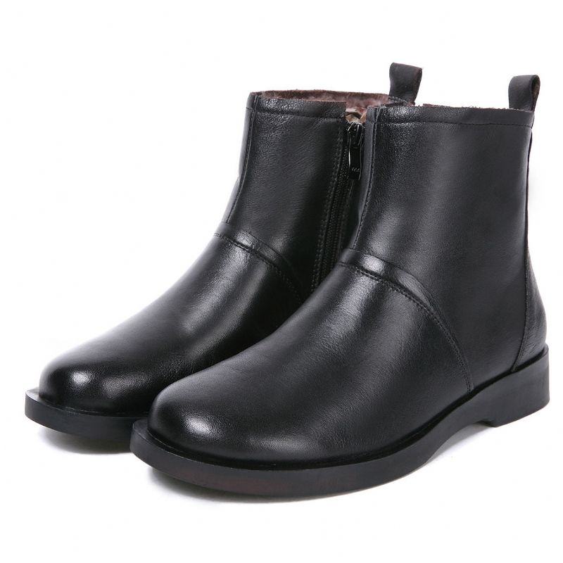 Damen Handgefertigte Plüsch-retro-stiefel| Geschenk Schuhe