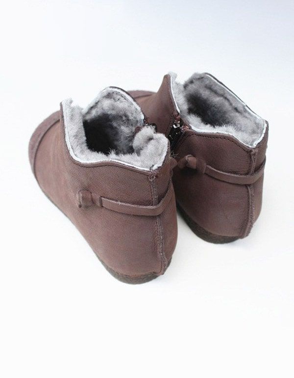 Fellwarmer Retro-leder-winterstiefel