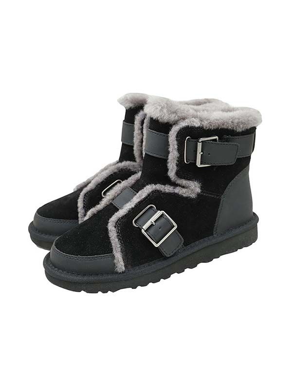 Flauschige Winter-schneestiefel Aus Wildleder Für Damen